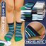 ANTSANG Stoppersocken Kinder Baby Jungen Socken Anti Rutsch / Rutschfeste Geschenk Socken Baumwolle Antirutschsocken für Kinder Jungen Kleinkind 12 Paar(Blau gestreift (12 Paar),28-34)