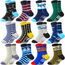 Welwoos Stoppersocken Kinder Baby Jungen Antirutschsocken Kinder Anti Rutsch Rutschfeste Lustige Geschenk Baumwolle Socken Kinder Jungen 12 Paare(Verschiedene,30-34)