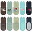 FedMois 5er Pack Baby Kleinkinder ABS rutschfeste Socken Sneaker Socken Tiermotive Baumwolle, Dinosaurier, 5-7 Jahre