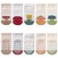 FedMois 5er Pack Baby Kleinkinder ABS rutschfeste Socken Sneaker Socken Tiermotive Baumwolle, Früchte, 3-5 Jahre