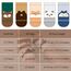 FedMois 5er Pack Baby Kleinkinder ABS rutschfeste Socken Sneaker Socken Tiermotive Baumwolle, Streifen, 3-5 Jahre