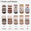 Exemaba Baby Socken Anti Rutsch Dicke - 5 Paar Winter Warme Kleinkinder Rutschsocken Krabbelsocken für Mädchen Jungen(B1,L/3-5 Jahre)