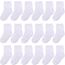 Duufin 18 Paar Kinder Socken Baby Socken Kleinkindsocken Baumwolle Söckchen Jungen Socken, Weiß, 4-6 Jahre