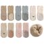 Exemaba Baby Socken Anti Rutsch Dicke - 5 Paar Winter Warme Kleinkinder Rutschsocken Krabbelsocken für Mädchen Jungen(A1,L/3-5 Jahre)