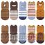 FedMois 5er Pack Baby Kleinkinder ABS rutschfeste Socken Sneaker Socken Tiermotive Baumwolle, Zebra, 3-5 Jahre