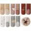 Exemaba Baby Socken Anti Rutsch Dicke - 5 Paar Winter Warme Kleinkinder Rutschsocken Krabbelsocken für Mädchen Jungen(E1,L/3-5 Jahre)