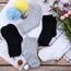 Duufin 18 Paar Kleinkinder Crew-Socken Kleine Kids Socken Kindersocken Solid Crew Socken Kinder Jungen Mädchen, Schwarz Weiß Grau, 4–6 Jahre