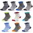GENTABY Socken Jungen graue Kinder Babysocken - Baumwolle Bunte Sportsocken Neuartige Weiche Elastische - 10 paar für 1-3 Jahre Größe 23-26 27-30 31-34 Kleinkind Mädchen Schulsocken