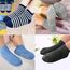 HYCLES Baby ABS Socken Kinder 12 Paar Stoppersocken Kinder Anti Rutsch Socken Kind Jungen Mädchen 23-26 27-30 Kleinkind Socken Baby 07 Streifen für 5-7 Jahre