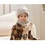 AHAHA Beanie Kinder Jungen Stricken Wintermütze Jungen Warm Mütze und Schal Kinder Beige