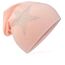 Miobo Kinder Slouch Beanie Mütze,Baumwolle,Strass Stern Lachs 48