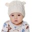 Yixda Neugeborene Baby Mütze und Handschuhe Set Kleinkind Winter Strickmütze Hüte (Weiß 1, 3-6 Monate)