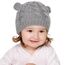 Yixda Neugeborene Baby Mütze und Handschuhe Set Kleinkind Winter Strickmütze Hüte (Grau 1, 6-18 Monate)