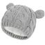 Yixda Neugeborene Baby Mütze und Handschuhe Set Kleinkind Winter Strickmütze Hüte (Grau 1, 3-6 Monate)