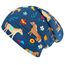 Wollhuhn Kinder Beanie – Zweilagige Longbeanie aus Jersey, wendbar & weich – innen grau – Handmade in Deutschland – ganzjährig (DE/NL/SE/PL, Numerisch, 48, 50, Pony/Pferde Blau)