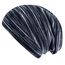 Wollhuhn ÖKO Wärmere Mädchen/Jungen Lässige Lines Long-Beanie/Wende-Mütze Ganzjährig (aus Öko-Stoffen, Bio) 20022002 (Lines schwarz/grau, XS)