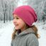 Wollhuhn Kinder Beanie – Zweilagige Longbeanie aus Jersey, wendbar & weich – innen grau – Handmade in Deutschland – ganzjährig (DE/NL/SE/PL, Numerisch, 48, 50, Einfarbig Beere)