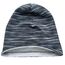 Wollhuhn ÖKO Wärmere Mädchen/Jungen Lässige Lines Long-Beanie/Wende-Mütze Ganzjährig (aus Öko-Stoffen, Bio) 20022002 (Lines schwarz/grau, XS)