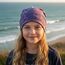 Wollhuhn Kinder Beanie – Zweilagige Longbeanie aus Jersey, wendbar & weich – innen grau – Handmade in Deutschland – ganzjährig (DE/NL/SE/PL, Numerisch, 52, 54, Cool Music Violett/Lila)