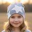 Wollhuhn Kinder Beanie – Zweilagige Longbeanie aus Jersey, wendbar & weich – innen grau – Handmade in Deutschland – ganzjährig (DE/NL/SE/PL, Numerisch, 56, 58, Big Stars grau/rosa/pink)