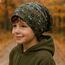 Wollhuhn Kinder Beanie – Zweilagige Longbeanie aus Jersey, wendbar & weich – innen grau – Handmade in Deutschland – ganzjährig (DE/NL/SE/PL, Numerisch, 52, 54, Trecker Grün/Bunt)