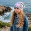 Wollhuhn Kinder Beanie – Zweilagige Longbeanie aus Jersey, wendbar & weich – innen grau – Handmade in Deutschland – ganzjährig (DE/NL/SE/PL, Numerisch, 52, 54, Big Stars grau/rosa/pink)
