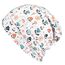 Wollhuhn ÖKO Jungen/Mädchen Bequeme Weiche Long Beanie/Mütze/Beanie-Mütze/Strickmütze/Kindermütze Jersey Gefüttert Übergangszeiten (Öko-Stoffe/Bio)… (Blümchen Weiß-Pastell, M)