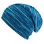 Wollhuhn Kinder Beanie – Zweilagige Longbeanie aus Jersey, wendbar & weich – innen grau – Handmade in Deutschland – ganzjährig (DE/NL/SE/PL, Numerisch, 52, 54, Lines Türkis/Petrol)