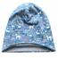 Wollhuhn Kinder Beanie – Zweilagige Longbeanie aus Jersey, wendbar & weich – innen grau – Handmade in Deutschland – ganzjährig (DE/NL/SE/PL, Numerisch, 48, 50, Pony/Pferde Jeansblau)