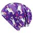 Wollhuhn Kinder Beanie – Zweilagige Longbeanie aus Jersey, wendbar & weich – innen grau – Handmade in Deutschland – ganzjährig (DE/NL/SE/PL, Numerisch, 56, 58, Happy Unicorn/Einhörner Violett)