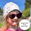 Wollhuhn Kinder Beanie – Zweilagige Longbeanie aus Jersey, wendbar & weich – innen grau – Handmade in Deutschland – ganzjährig (DE/NL/SE/PL, Numerisch, 48, 50, Blumen Zartblau)