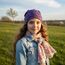 Wollhuhn Kinder Beanie – Zweilagige Longbeanie aus Jersey, wendbar & weich – innen grau – Handmade in Deutschland – ganzjährig (DE/NL/SE/PL, Numerisch, 52, 54, Cool Music Violett/Lila)