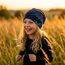 Wollhuhn Kinder Beanie – Zweilagige Longbeanie aus Jersey, wendbar & weich – innen grau – Handmade in Deutschland – ganzjährig (DE/NL/SE/PL, Numerisch, 52, 54, Cool Music Blautöne)