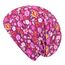 Wollhuhn Kinder Beanie – Zweilagige Longbeanie aus Jersey, wendbar & weich – innen grau – Handmade in Deutschland – ganzjährig (DE/NL/SE/PL, Numerisch, 52, 54, Blumen Beere)