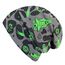 Wollhuhn Kinder Beanie – Zweilagige Longbeanie aus Jersey, wendbar & weich – innen grau – Handmade in Deutschland – ganzjährig (DE/NL/SE/PL, Numerisch, 52, 54, Space Neon Grün)