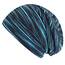 Wollhuhn ÖKO Wärmere Mädchen/Jungen Lässige Lines Long-Beanie/Wende-Mütze Ganzjährig (aus Öko-Stoffen, Bio) 20022002 (Lines schwarz/türkis, XS)