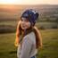 Wollhuhn Kinder Beanie – Zweilagige Longbeanie aus Jersey, wendbar & weich – innen grau – Handmade in Deutschland – ganzjährig (DE/NL/SE/PL, Numerisch, 56, 58, Einhörner Dunkelblau)