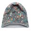 Wollhuhn Kinder Beanie – Zweilagige Longbeanie aus Jersey, wendbar & weich – mit Grauer Innenseite – Handmade in Deutschland – ganzjährig tragbar (Splatter Oliv/Orange, L, 56-58)