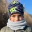 Wollhuhn Kinder Beanie – Zweilagige Longbeanie aus Jersey, wendbar & weich – innen grau – Handmade in Deutschland – ganzjährig (DE/NL/SE/PL, Numerisch, 56, 58, Skulls Grau/Lime)