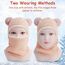 DRESHOW Kinder Wintermütze Warme Schal Schlupfmütze Strickmütze Kapuze Weiche Schalmütze mit Doppelt Bommel Pom Pom Beanie Mütze für Kleinkinder Jungen Mädchen 2-5 Jahre