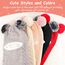 DRESHOW Kinder Wintermütze Warme Schal Schlupfmütze Strickmütze Kapuze Weiche Schalmütze mit Doppelt Bommel Pom Pom Beanie Mütze für Kleinkinder Jungen Mädchen 2-5 Jahre