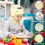 Aolso Beanie Mütze & Schlauchschal Set, Loop Mit Beanie, Kinder Baumwoll Schals, Winter Loop Schal für Junge Und Mädchen, Baby Schals (Beige)