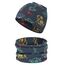 Aolso Kinder Beanie Mütze & Schal Schlauchschal Set, Loop Mütze, Baumwoll Schals, Winter Loop Schal für Junge und Mädchen, Baby Schals (Grau Blau)