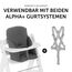 hauck Alpha Cosy, Dunkelgrau - Hochstuhl Sitzverkleinerer Kissen für Babys ab 6 Monaten - Kompatibel mit Arketa, Beta+, Alpha+ Holzhochstuhl - mit Stabilisierten Seiten - Handwäsche