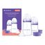 Lansinoh Babyflaschen Starter Set - Babyflasche in 160 ml & 240 ml - NaturalWave Sauger Größe S, M, L - neues kompaktes Design für verbesserte Stabilität - mit stapelbarem Deckel