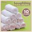 NatureMark 10er-Pack Baby-Mulltücher – 100% Baumwolle – weiche und saugfähige Tücher für Stillen & Babypflege, Windeln, Pucktücher & Waschlappen – Weiß, 70x70 cm
