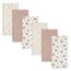 GLLQUEN BABY Musselintücher für Babys, 70 cm x 70 cm, 6er-Pack Spucktücher aus Baumwolle, saugfähig und atmungsaktiv und ideal zum Reinigen, Abwischen und Abdecken von Neugeborenen(Sonnenblume)