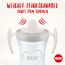 NUK Trainer Cup Trinklernbecher | auslaufsicherer Becher mit weichem Trinkschnabel & ergonomischen Griffen | 6+ Monate | 230 ml | BPA-frei | blaues Zebra, Kunststoff