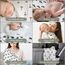 GLLQUEN BABY Musselintücher für Babys, 6 Stück Spucktücher aus Baumwolle 70 cm x 70 cm, saugfähig und atmungsaktiv und ideal zum Reinigen, Abwischen und Abdecken von Neugeborenen