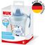 NUK Trainer Cup Trinklernbecher | auslaufsicherer Becher mit weichem Trinkschnabel & ergonomischen Griffen | 6+ Monate | 230 ml | BPA-frei | blaues Zebra, Kunststoff
